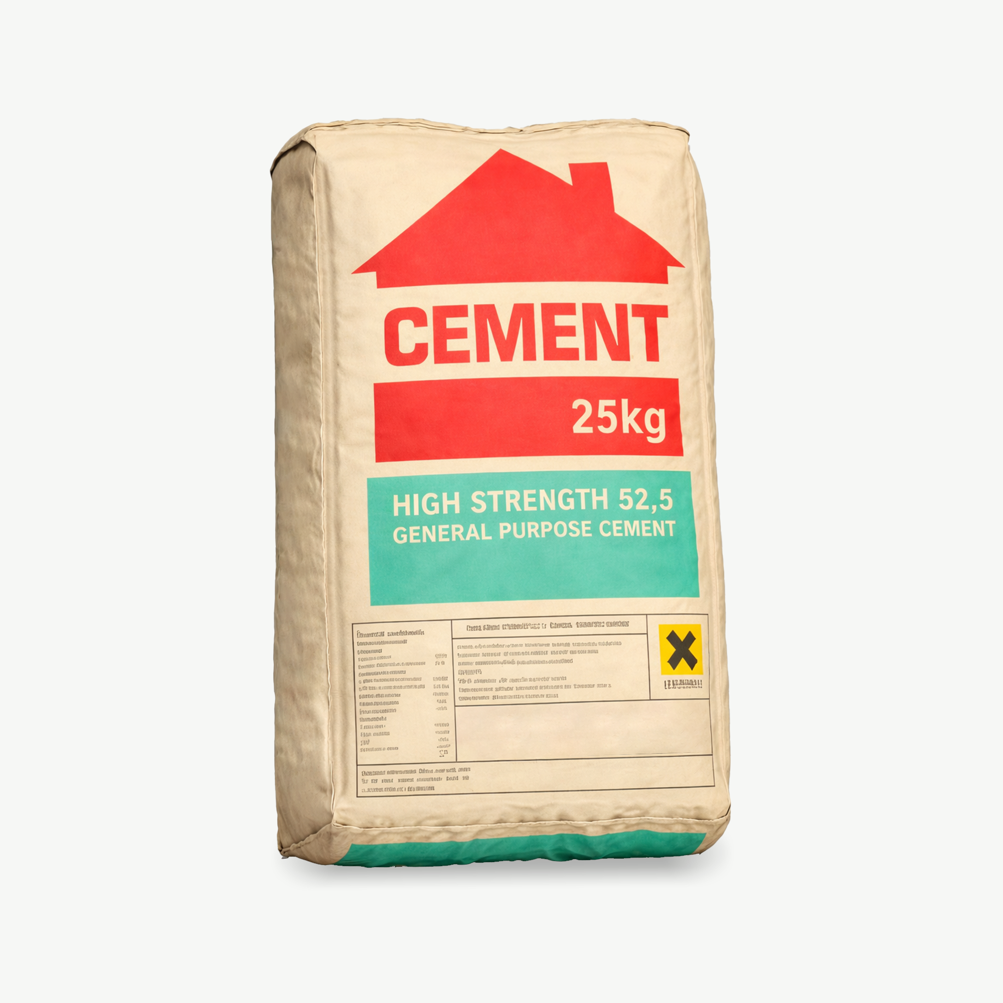 Industrial mortar paper sacks with custom print