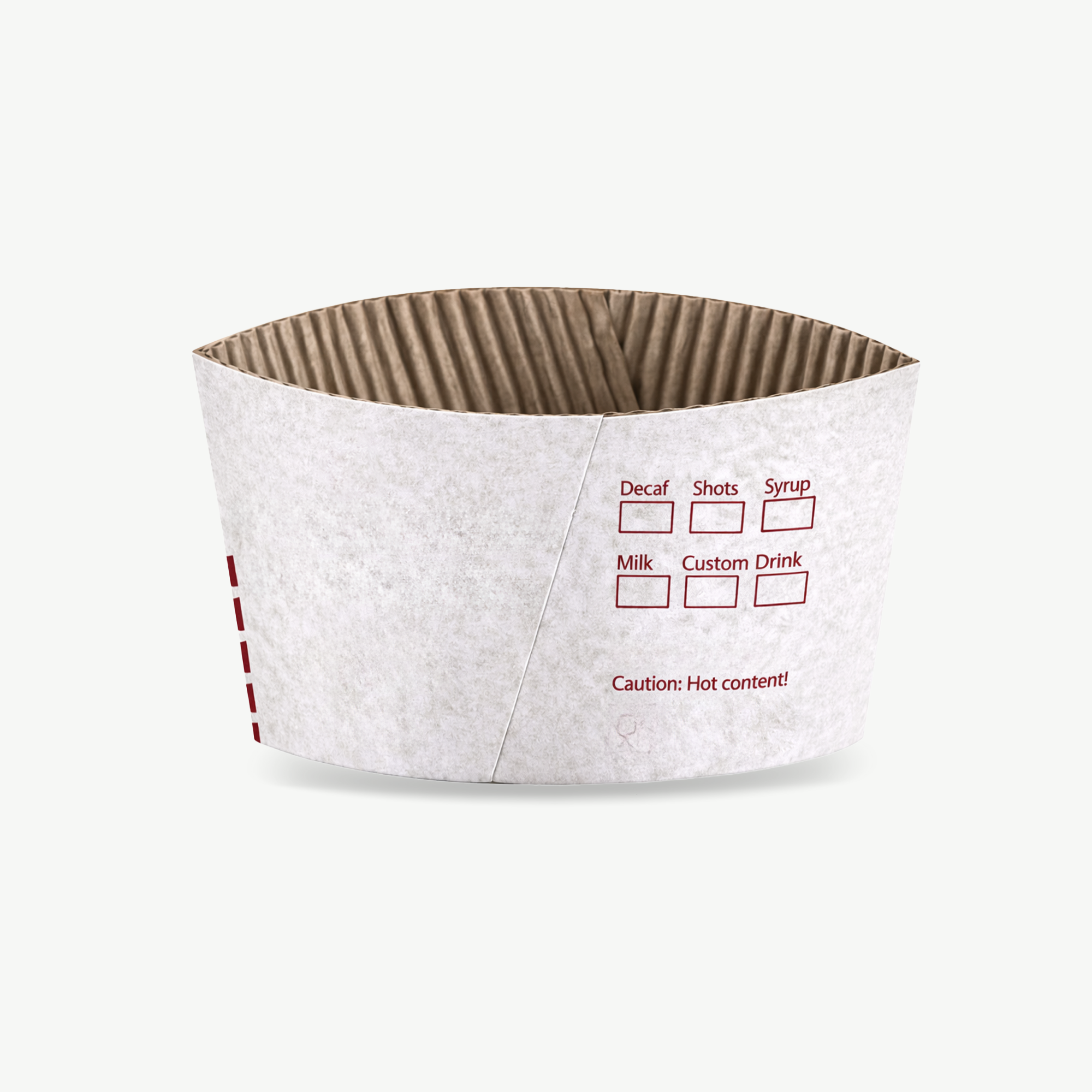 Coffee cup sleeve with custom print