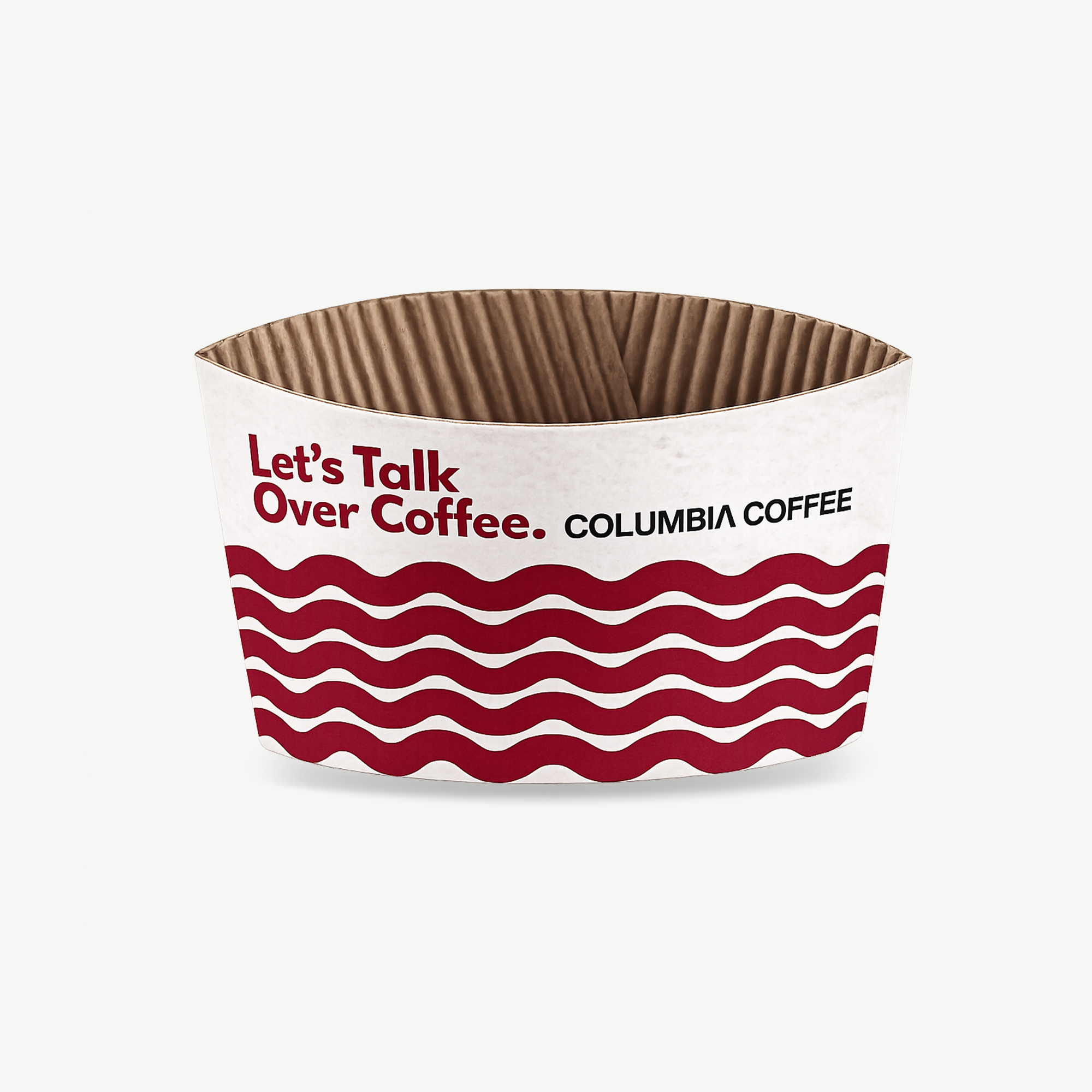 Coffee cup sleeve with custom print