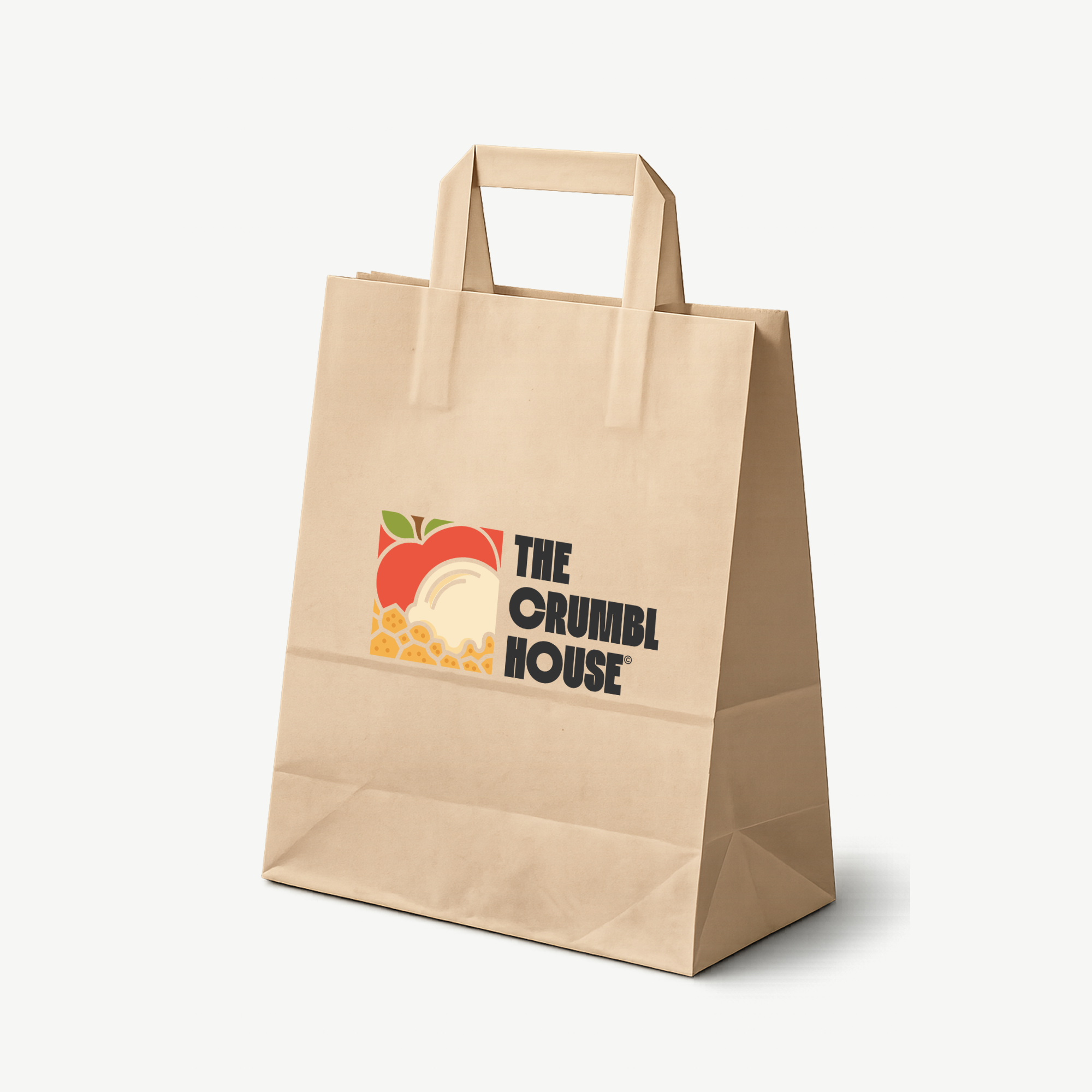 Premium flat handle paper bags with custom print