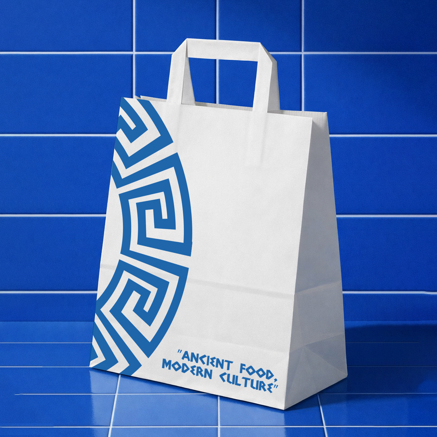 Premium flat handle paper bags with custom print