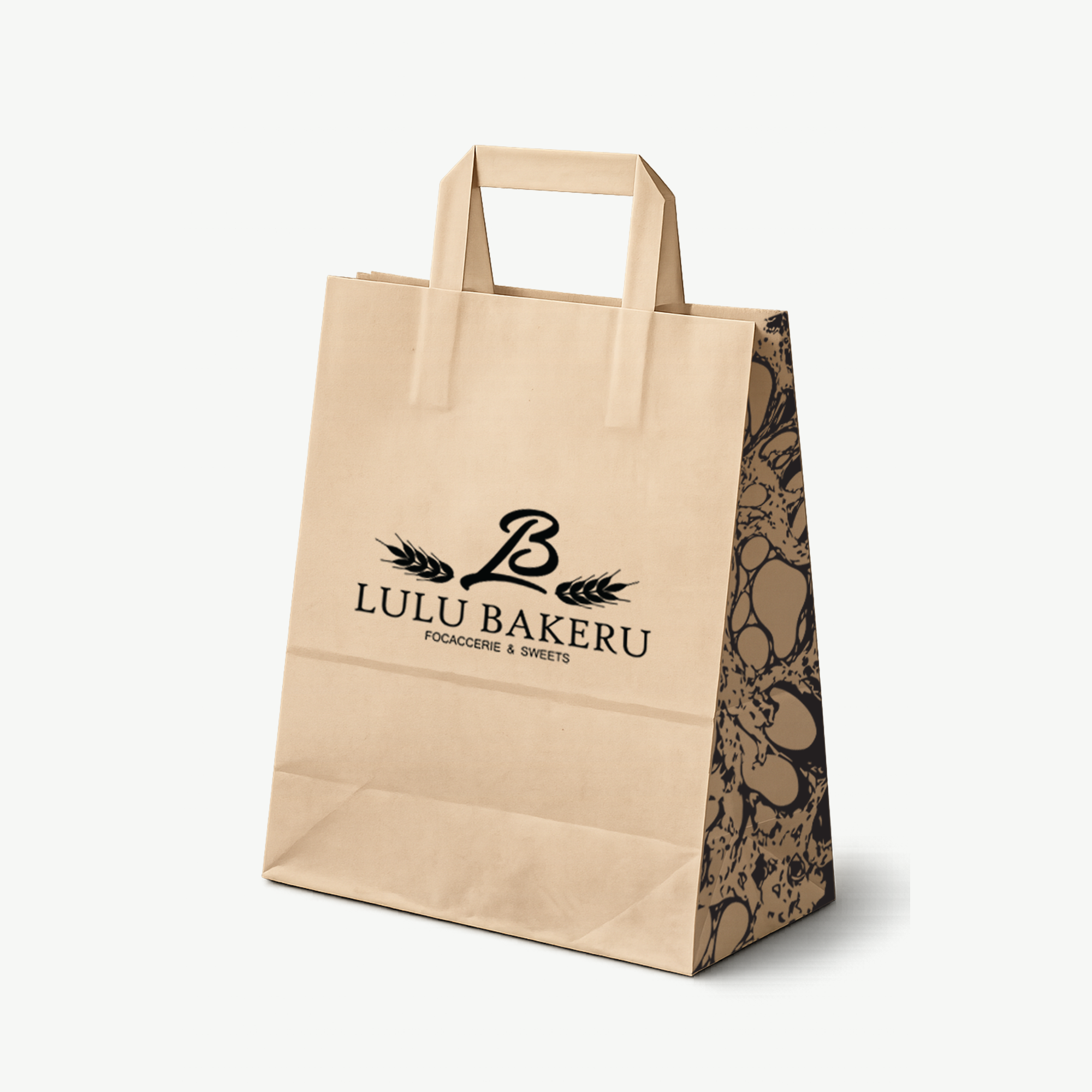 Premium flat handle paper bags with custom print