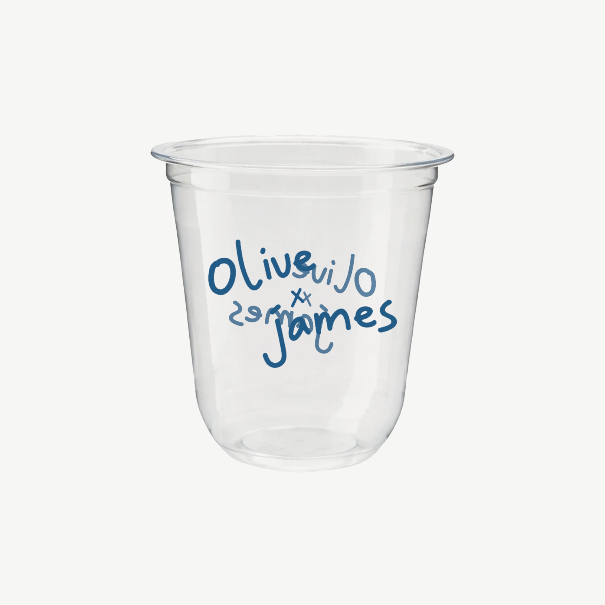 Rounded bottom boba cups with custom print