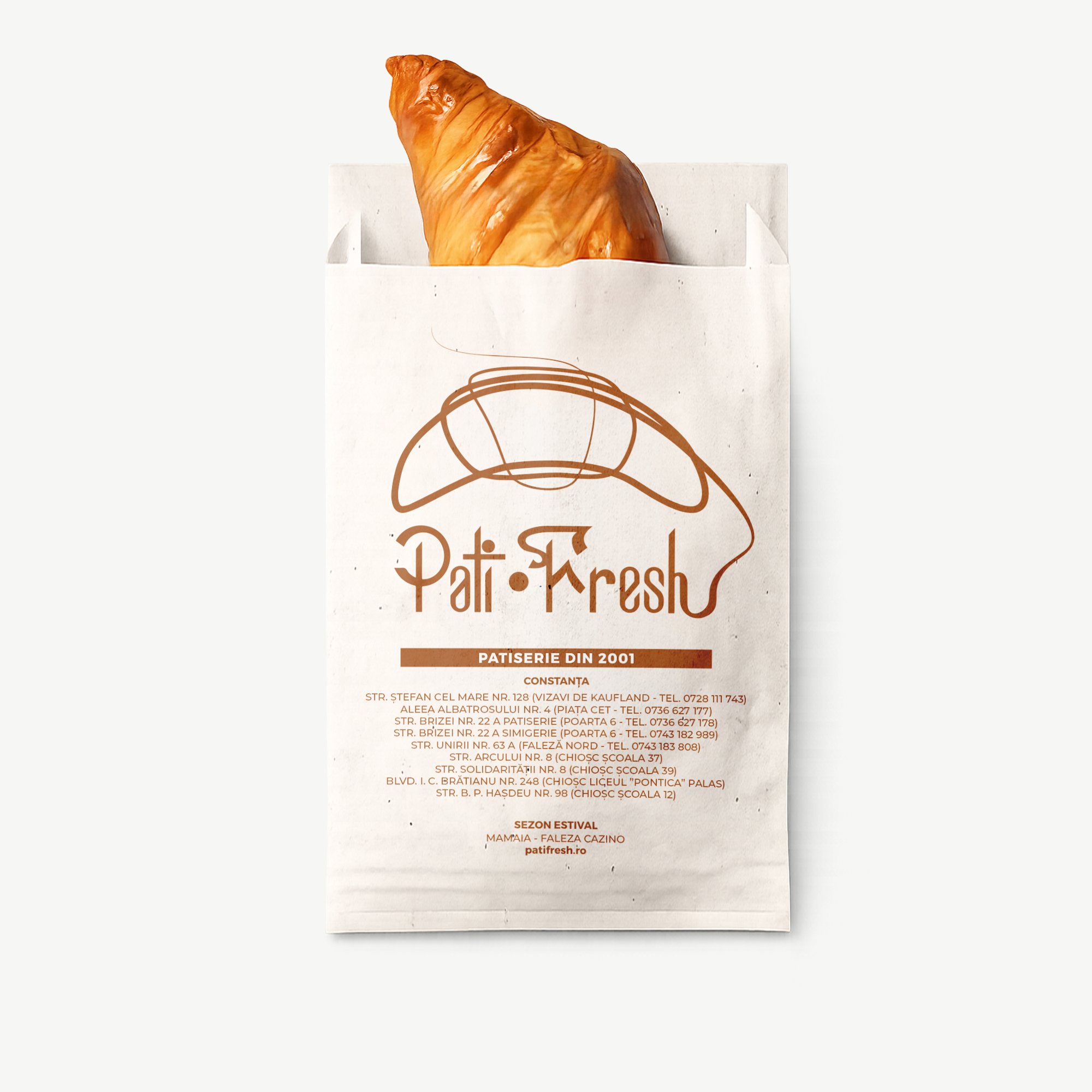 Bakery bags with premium personalized print