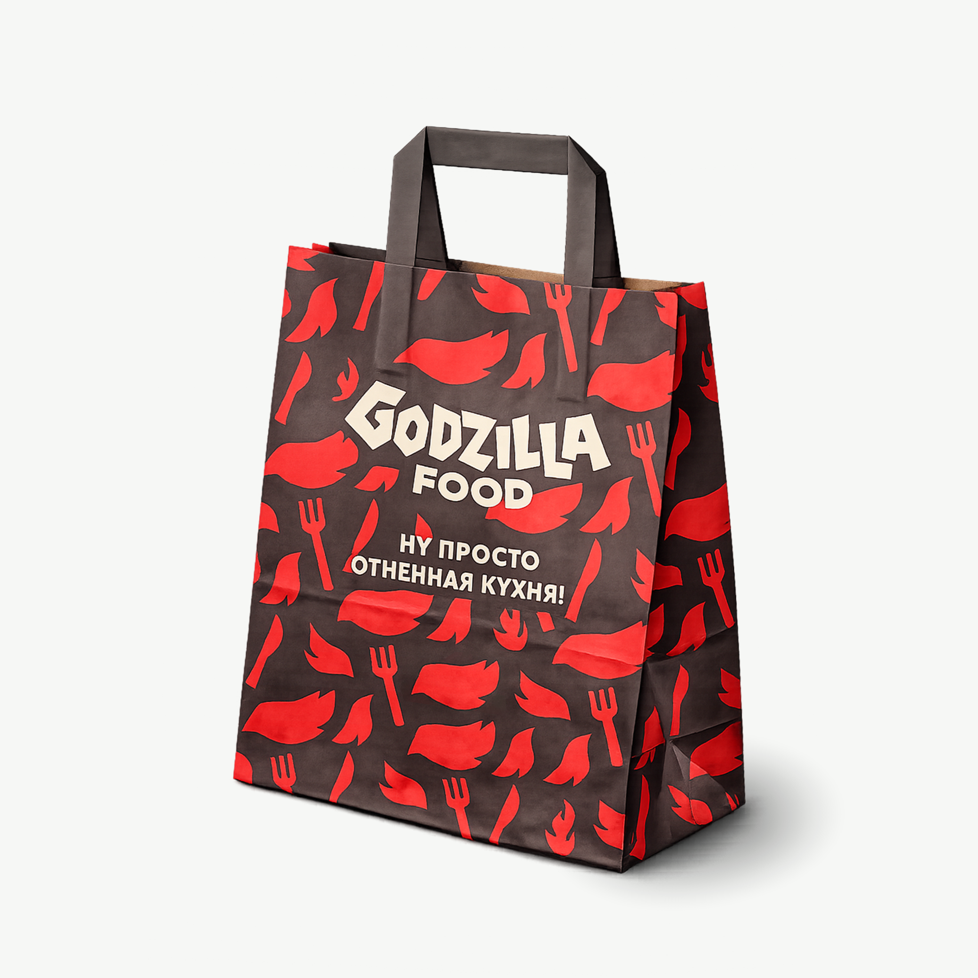 Premium flat handle paper bags with custom print