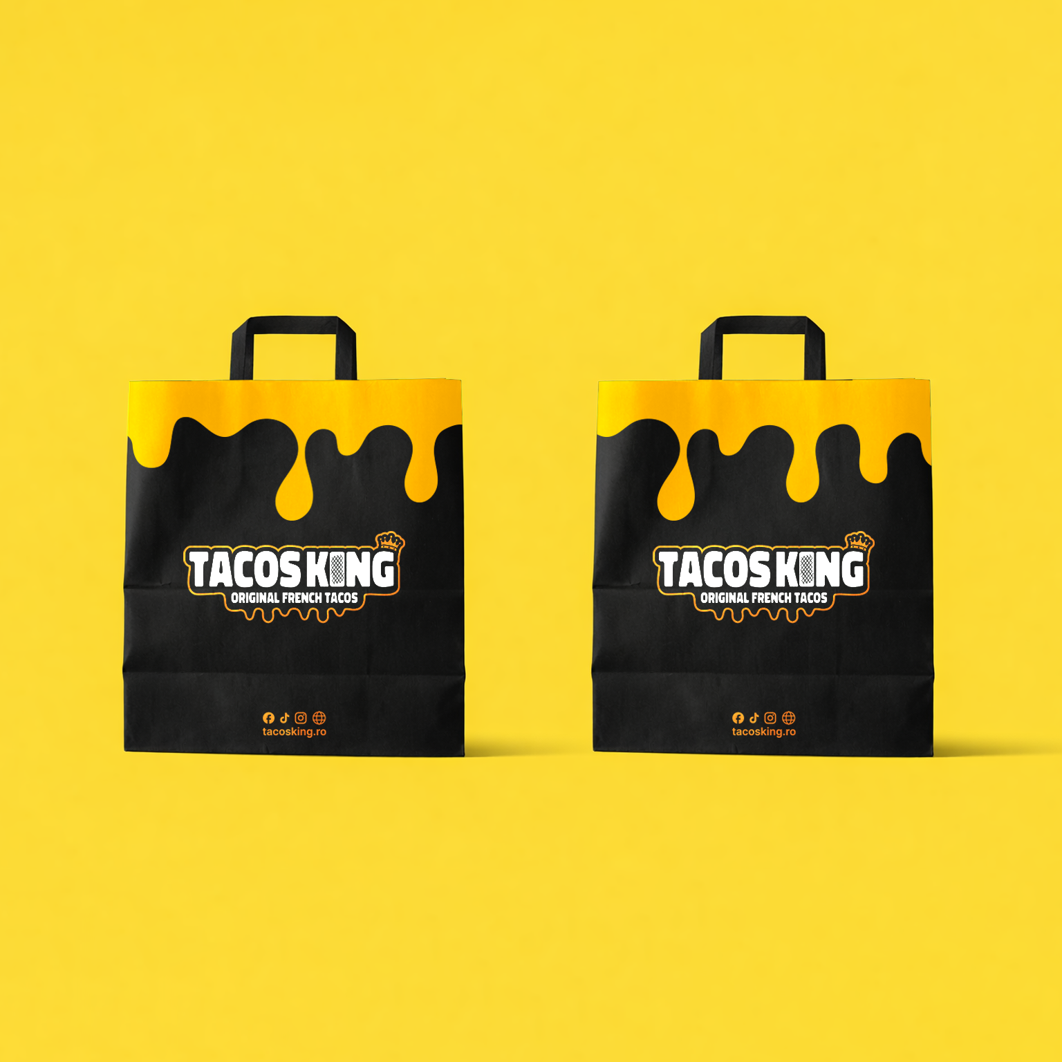 Premium flat handle paper bags with custom print