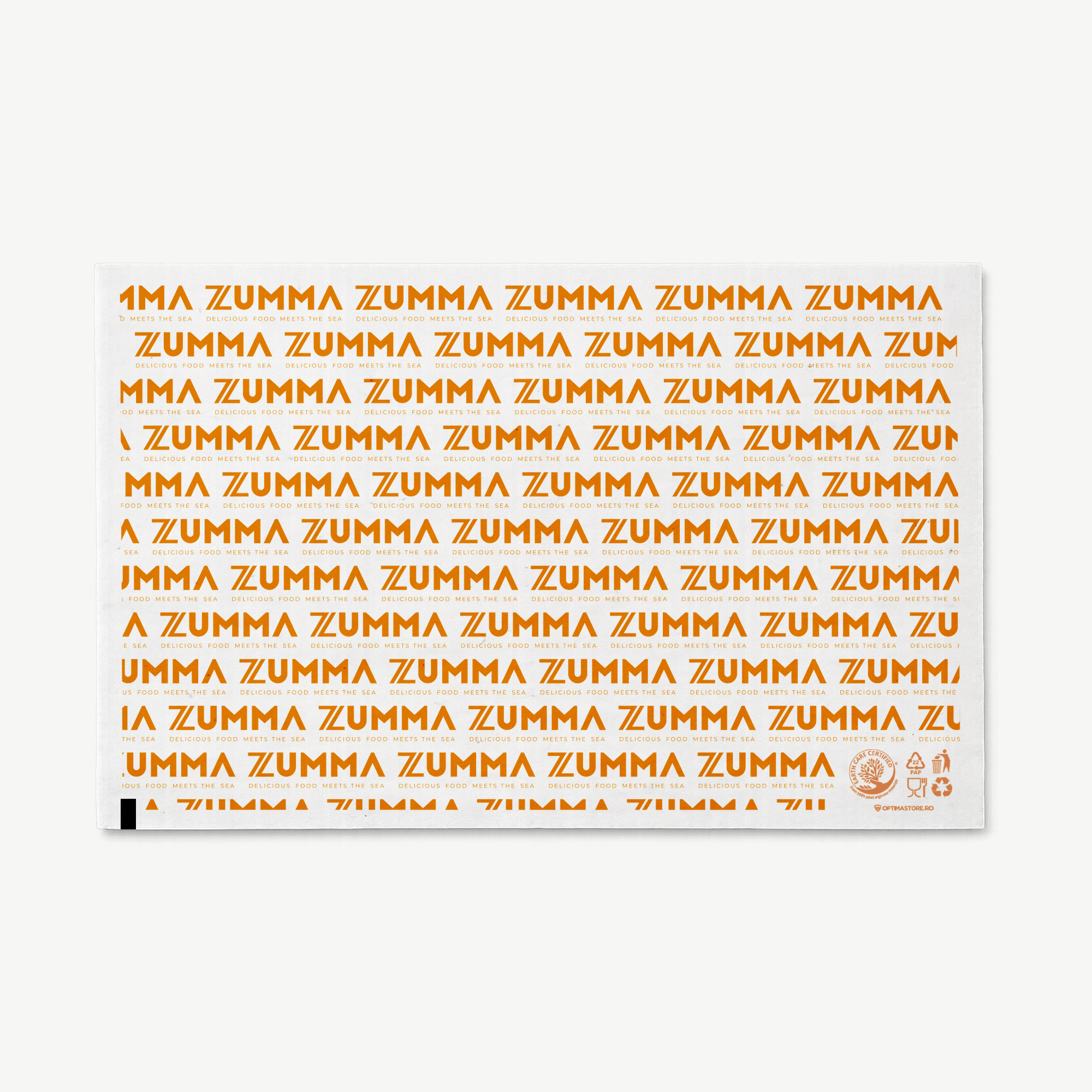 Express tray liners with custom print